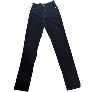 VTG Parasuco Jeans Women's Size 27 Velvet‎ Extreme Fit Pants Navy Blue Style NEW